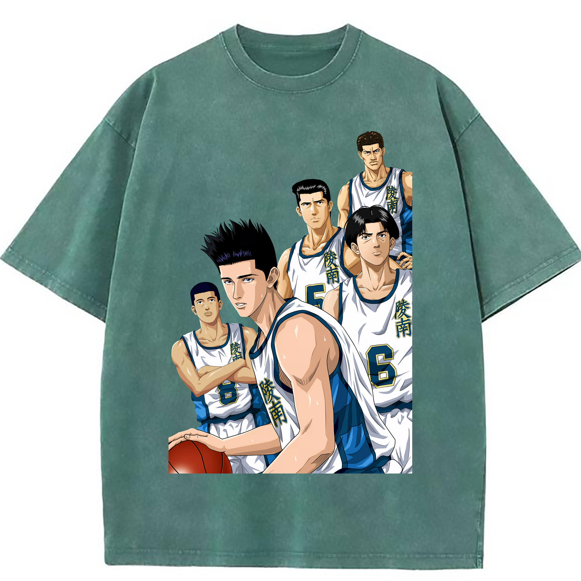 （画像用） SLAM DUNK／スラムダンク 綿100% ヴィンテージ風 半袖Tシャツ（フロントプリント）